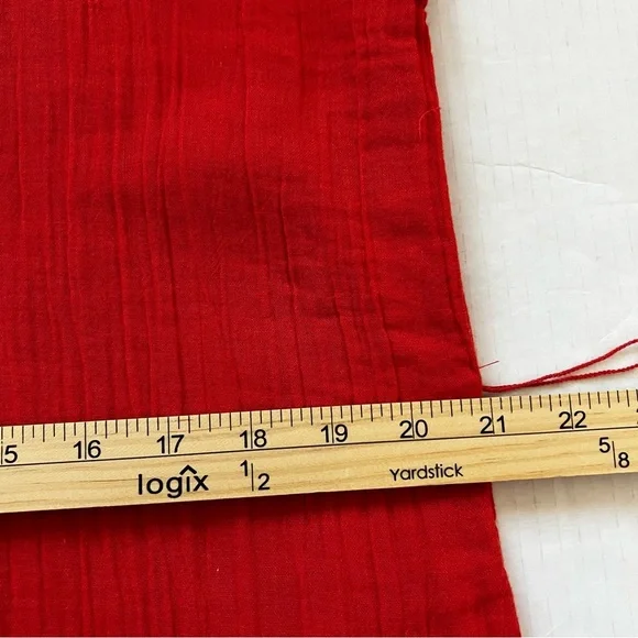 Pact Coastal Double Gauze Belted Jumpsuit Organic Cotton Red XS NWOT - Picture 15 of 16